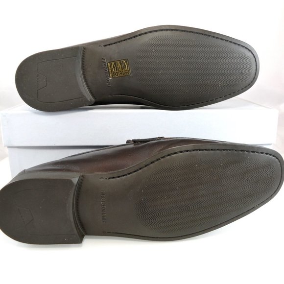 NIB$525 Bruno Magli Mikko Brown Croc Leather Moc Toe Horsebit Dress Loafer 11.5 - Picture 6 of 12